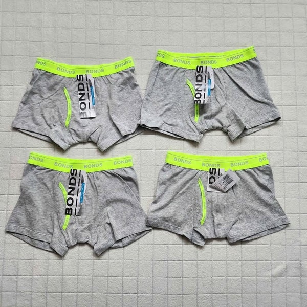 New Bonds Boys Sz6-8 Guyfront Underwear Rrp$18, 4 Pairs Avail Carousel 1