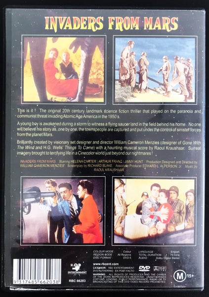 Invaders From Mars. 1953 American Sci-Fi Classic. AS NEW. Carousel 2