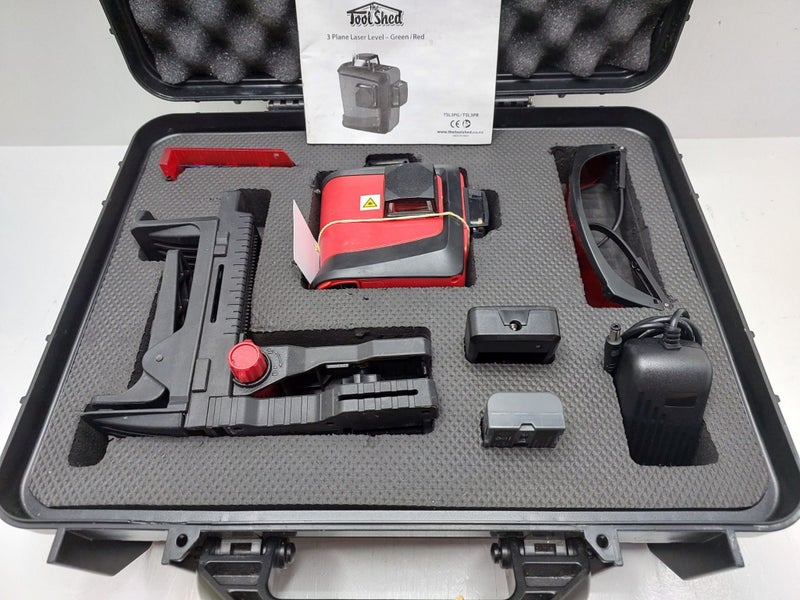 TOOL SHED (TSL3PG) 3x 360deg Red Laser Level Carousel 1
