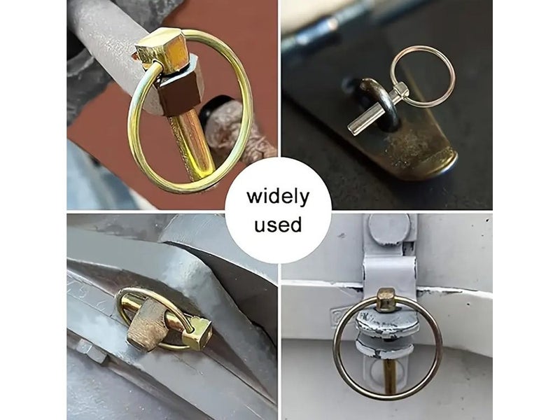 10pcs O-shape Lynch Pin Heavy Duty Steel Coupler Latch Ring Clip Carousel 13