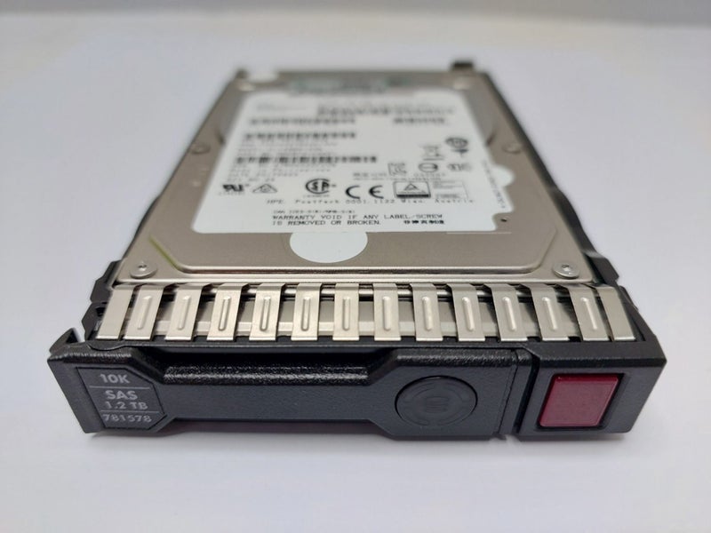 HP 1.2TB 10K SAS 2.5" SFF SAS HDD (HPE Model: EG1200JETKC) w/ G8/9/10 Caddy Carousel 1