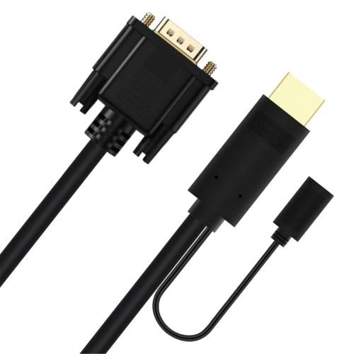 Cruxtec 2m HDMI Male to VGA Male Cable with Micro USB Female ( 1920x1080 ) Carousel 1