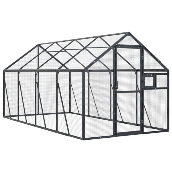 Vida Xl Vidaxl Aviary Anthracite 1.79X4x1.85 M Aluminium Carousel 6