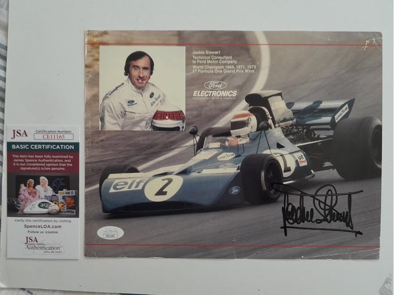 Sir Jackie Stewart "3 x F1 Champion" signed Photo + Authentication Carousel 2