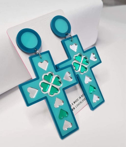 Lover Lover Cross Earrings Carousel 1