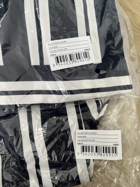 Decjuba D-Luxe Poplin Shirt + Shorts set White/Navy Stripe Carousel 4