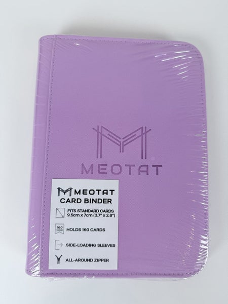 Meotat Zip TCG Standard Binder - 4 Pocket (160 Slot) - Light Purple Carousel 1