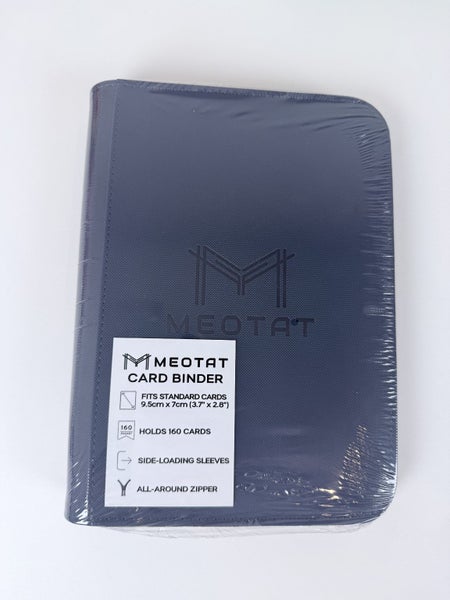 Meotat Zip TCG Standard Binder - 4 Pocket (160 Slot) - Dark Blue Carousel 1