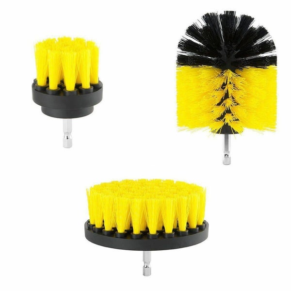Grout Power Scrubber Cleaning Drill Brush Tub Cleaner Combo Tool Kit Yellow Carousel 10