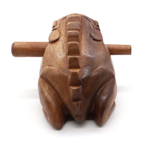 Small Frog Guiro Wooden Percussion Instrument Natural Wood Sound Block Gift Carousel 2