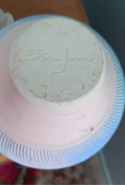 Clay Vase - Unglazed. Maker's Signature on the base. Carousel 2