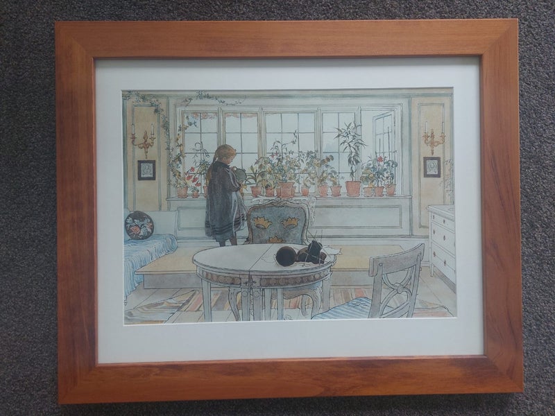 Framed art print - Carl Larsson 'Flowers on the Windowsill' Carousel 1