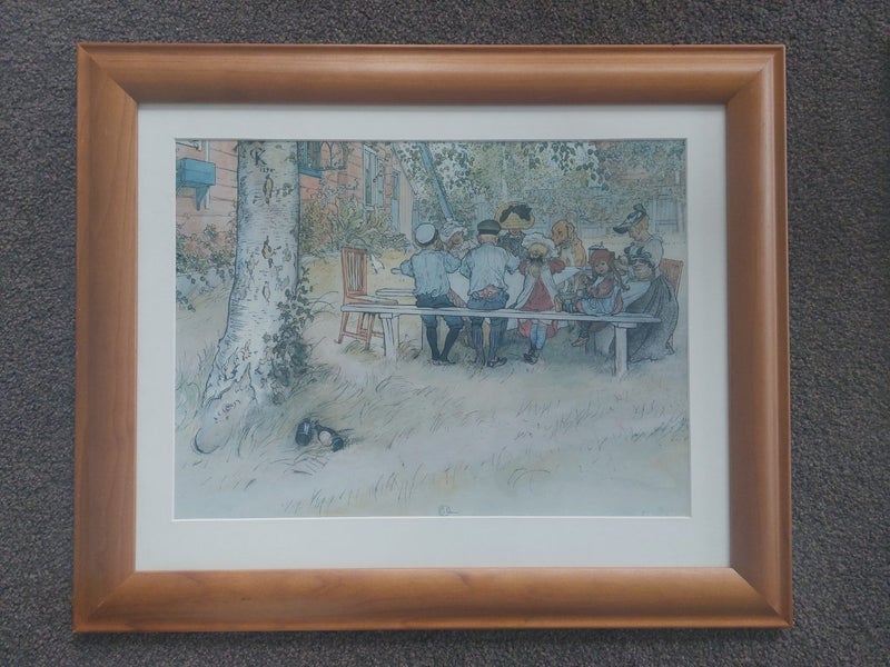Framed art print - Carl Larsson 'Breakfast under the Big Birch' Carousel 1