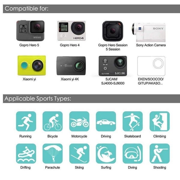 Ape Basics 50-in-1 Action Camera Accessories Kit for GoPro Hero Carousel 5