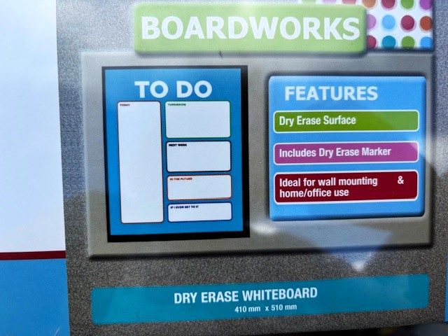 'To Do' board: NEW still in packaging; 'Boardworks' (2265A) Carousel 2
