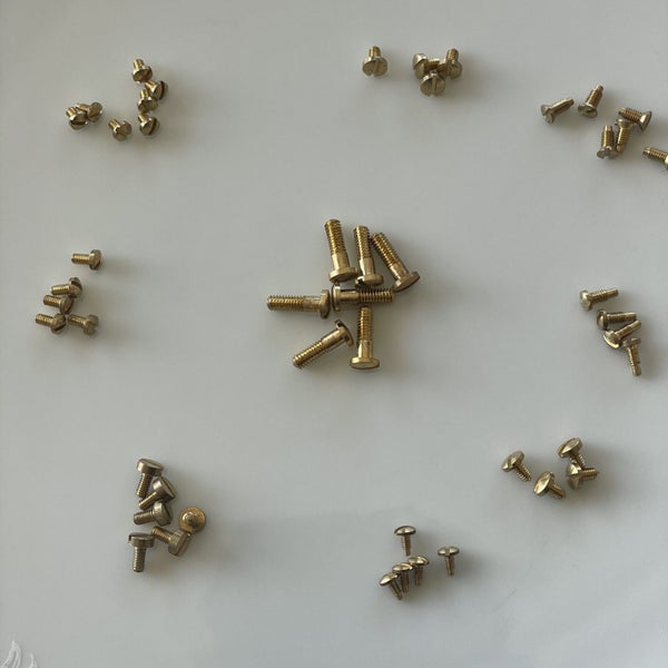 Hard to find Assortment of 50 Brass Screws for Mechanical Clock Movements Carousel 2