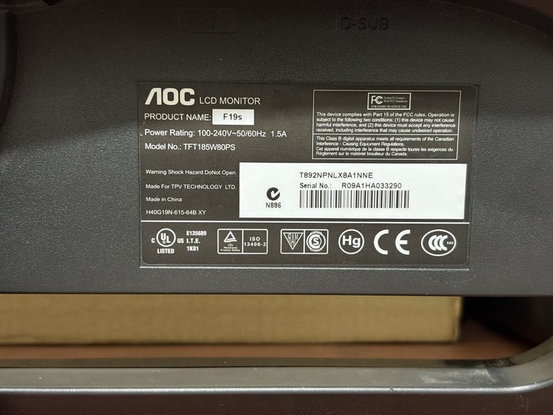 AOC F19S Monitor Carousel 3