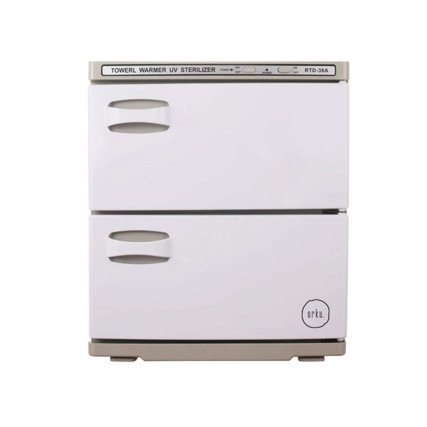 Orku 36L White UV Electric Towel Warmer Steriliser Cabinet Salon Heat Sanitiser Carousel 1