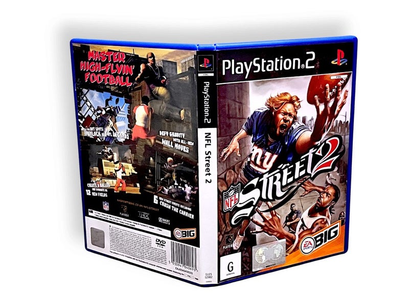 NFL Street 2 (PS2) * CASE + COVER + MANUAL - NO DISC* Carousel 2
