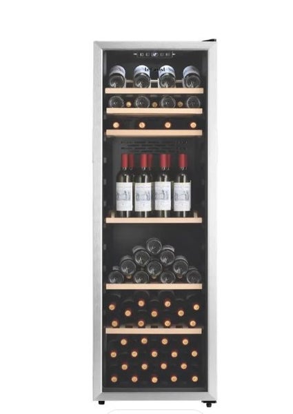 LeCavist 168 Bottle Single Zone Wine Cabinet - Stainless Steel Carousel 1