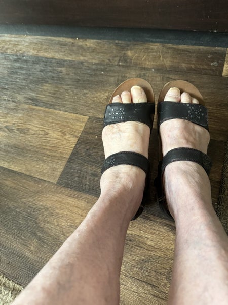 Scholls Leather Orthaheel Sandles Carousel 1