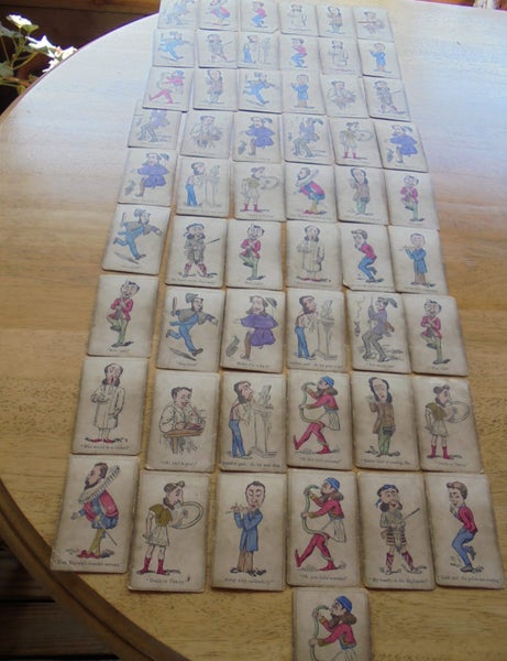 Antique vintage playing cards x 54 Carousel 1
