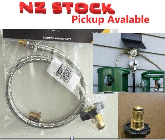 Domestic gas bottle hose 40kg Pigtail Connector fitting 10mm 12mm adapter Carousel 1