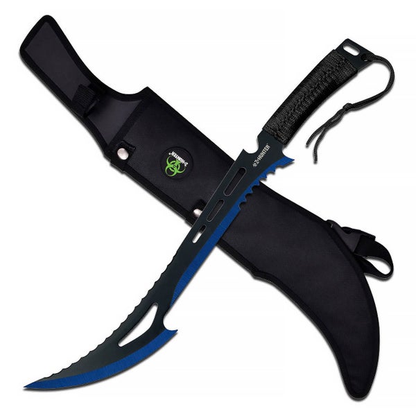 Hunter Zombie Machete Blue 610mm Carousel 1