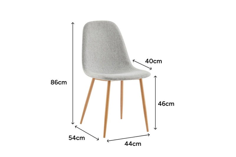 Set of 4 Ovela Lucas Dining Chairs (Grey) Carousel 7