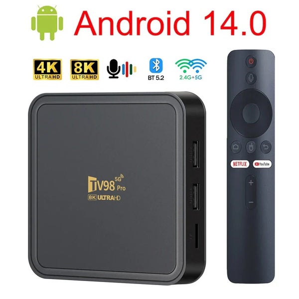 TV98 PRO TV Box Android 14 ATV H313 Quad Core 5G Dual Wifi 8K 4K Media Player... Carousel 2