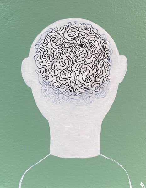 BRAIN BODIES. Original painting by Nick Fedaeff Carousel 1