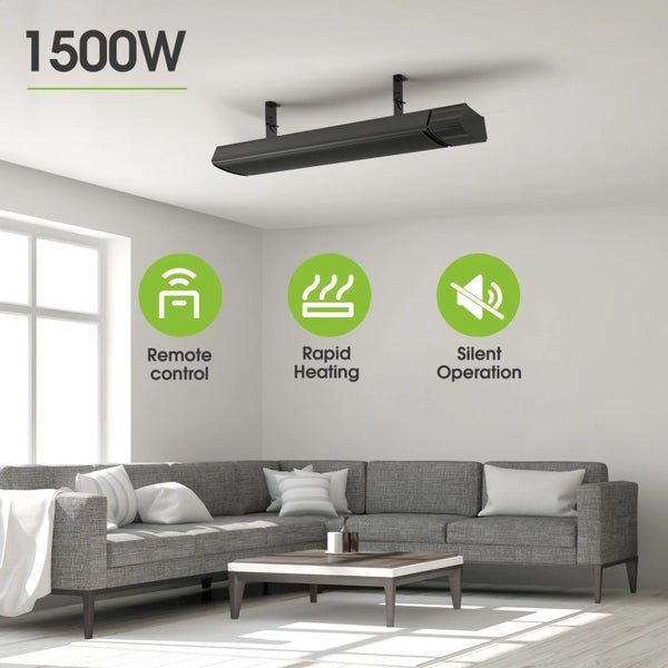 1500W Outdoor Patio Electric Infrared Radiant Strip Heater WiFi & Remote Control Carousel 2