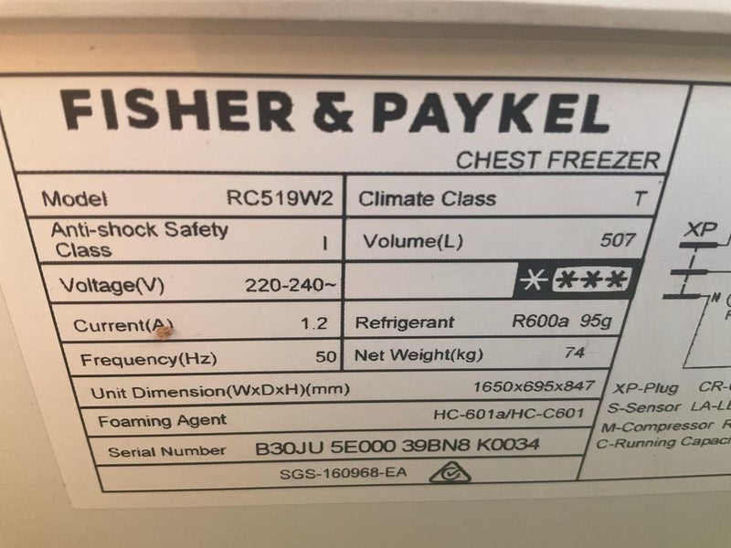 Fisher & Paykel Chest Freezer WLG Carousel 4