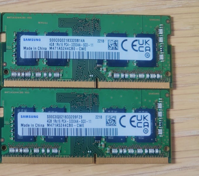 2x 4GB Samsung DDR4 3200 SODIMM Laptop RAM Carousel 1