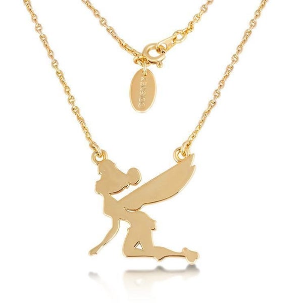 Disney Couture Kingdom - Tinker Bell - Silhouette Necklace Yellow Gold Carousel 1
