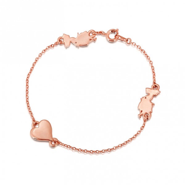 Disney Couture Kingdom - Alice In Wonderland - Heart Bracelet Rose Gold Carousel 1