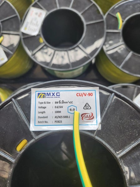 6.0mm Earth Cable Green/Yellow (price per meter) Carousel 1