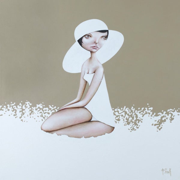 On a Beach. Print on paper by Nick Fedaeff. Signed. Carousel 1