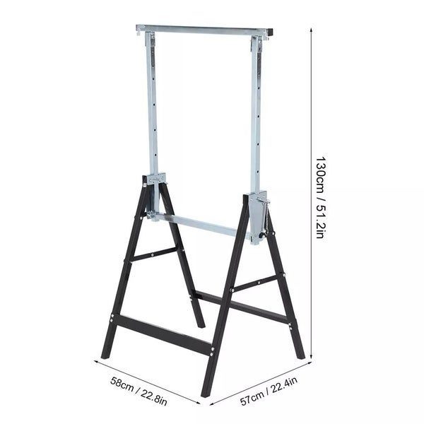 2X Telescopic Folding Work Horse Trestle Saw Adjustable Height Stand Tool Steel Carousel 2