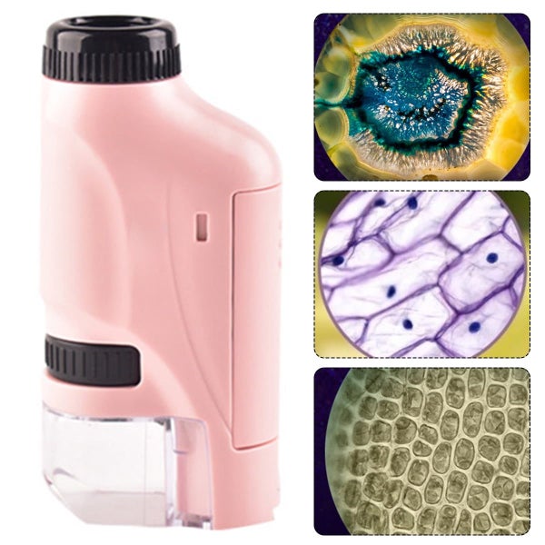 60-120x Pocket Microscope Battery Powered Handheld Mini Microscope with LED L Carousel 1