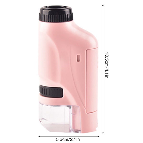 60-120x Pocket Microscope Battery Powered Handheld Mini Microscope with LED L Carousel 6