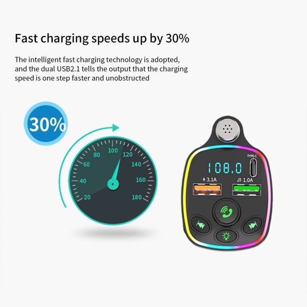 Bluetooth Car Wireless FM Transmitter Carousel 9