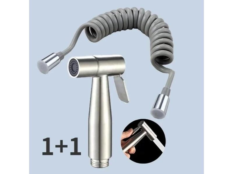 304 Hand Protable Toilet Bidet Sprayer Gun Bathroom Bidet 1.5m Stretchable Hose Carousel 2