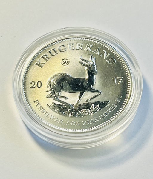 2017 1 OZ SOUTH AFRICA KRUGERRAND 50th Ann SILVER COIN PBU - Rare Carousel 1