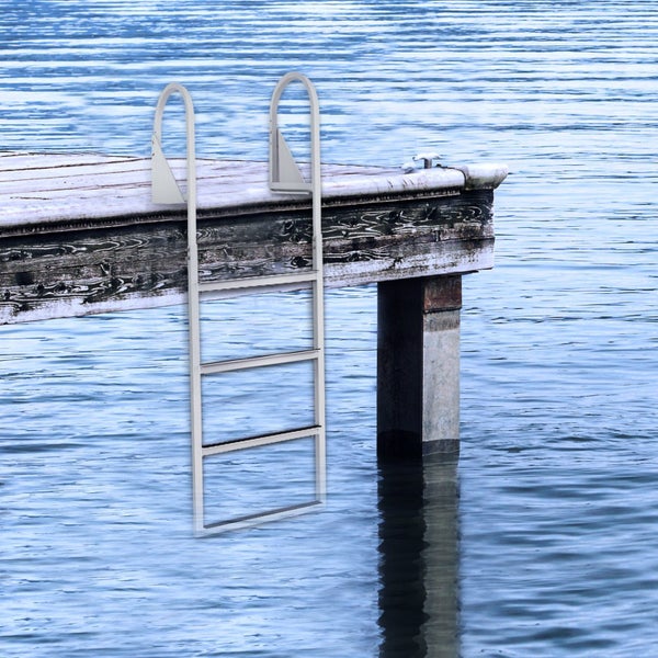Brand New Dock Ladder with Nonslip Mat, Flip-Up 4 Steps, 158.8 kg Load Capacity Carousel 11