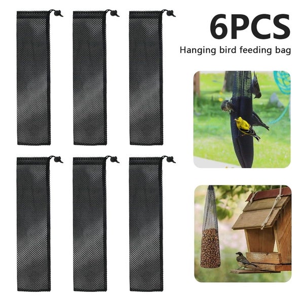 6 Pack Wild Bird Food Finch Feeder Kits Thistle Seed Sacks in Food Grade Fold Carousel 1