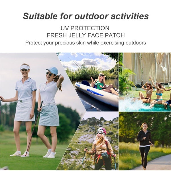20Pairs Sunscreen Face Patch UV Patches for Golf Sun Protection Eye Masque Carousel 2