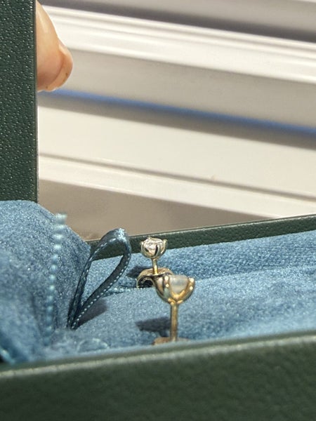 .33ct yellow gold diamond studs Carousel 1