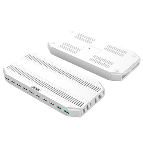 Unitek Y-2190A 10 Port USB Smart Charging Station (8 Port 2.4A Type A + 2 Port Carousel 3