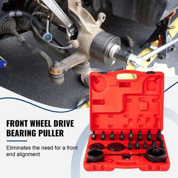23 PCs Front Wheel Drive Bearing Removal Adapter Puller Pulley Tool Kit W/Case Carousel 2